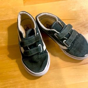 Toddler Velcro unisex vans hunter green size 10